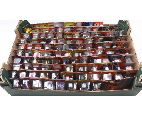 One tray of 100 various carded Matchbox modern issue diecasts to include 70th Anniversary release construction, Lifetime Coll