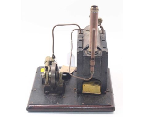 Bassett Lowke Tangye steam plant, believed to be early 1920s, comprising a horizontal boiler, and single-cylinder engine, wit