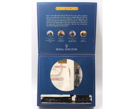 Hornby 00 gauge 50th-anniversary collection commemorative limited edition Royal Doulton box set, comprising a Duchess class "