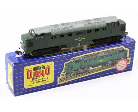 3232 Hornby-Dublo 3-rail diesel electric Co-Co loco, plain green, (NM) (BE-NM) with instructions &amp; guarantee.