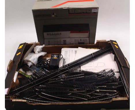 One tray of Hornby 00 gauge track and accessories, together with a Zero 1 master controller, in the original box R950. All ar