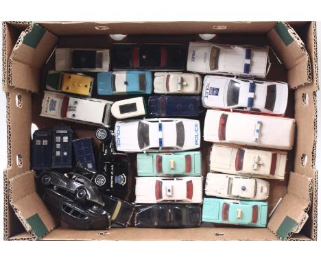 A quantity of Dinky, Corgi, and similar emergency service diecast vehicles to include a Matchbox Superkings Jaguar XJ6, a Cor