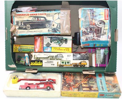 A quantity of boxed miscellaneous diecast to include Corgi Major toys No. 1127 Fire engine, Marx toys BRM F1 racer etc.