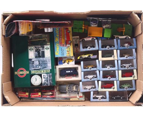 One tray containing a quantity of mixed Oxford Diecast, Siku, Majorette, EFE and similar diecast and white metal miniatures t