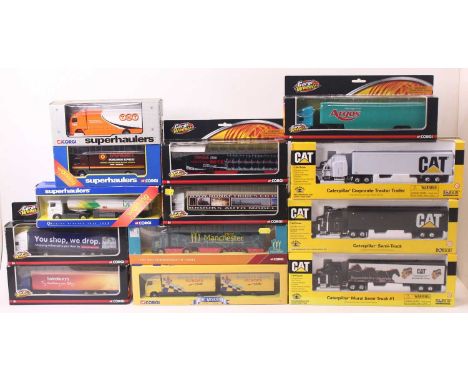 A Corgi/Norscot mostly Superhaulers and others, tray of 1/64 scale boxed modern issue diecast to include No. TY86818 ERF Race