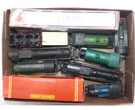Nine Triang 00 gauge locos, to include a Princess, 'Princess Elizabeth', in BR lined black, almost all of the lining has peel