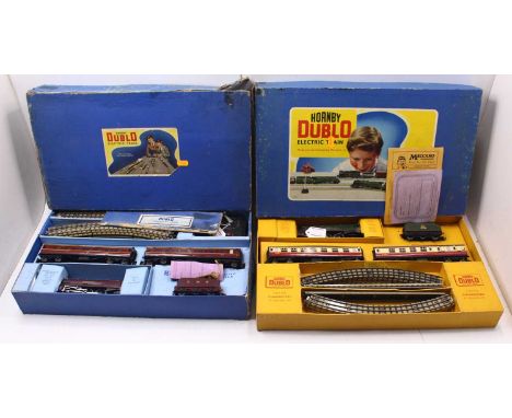 Two Hornby-Dublo 3-rail passenger sets: EDP2 ‘Duchess of Atholl’ loco &amp; tender. Loco shows some corrosion (G) tender (E) 