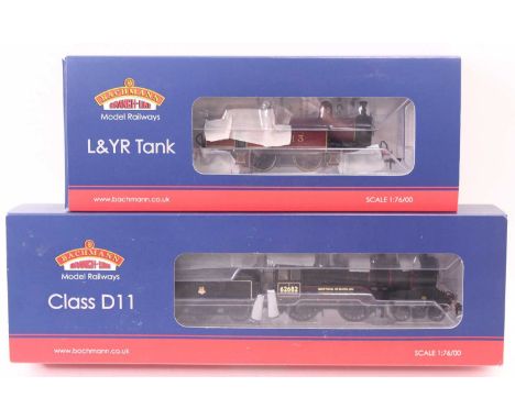 Two Bachmann 00 gauge locos to include an L&amp;Y 2-4-2 class 5 tank, in LMS maroon, no.10713, in near mint condition, togeth