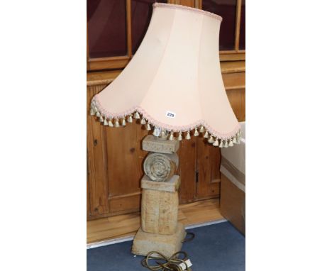 A studio pottery table lamp by Bernard Rooke
