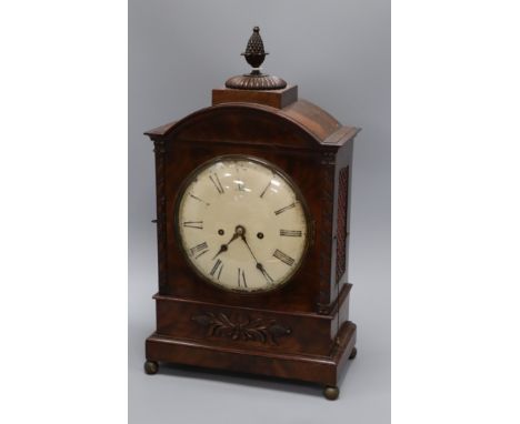 A Regency mahogany bracket clock height 53cm