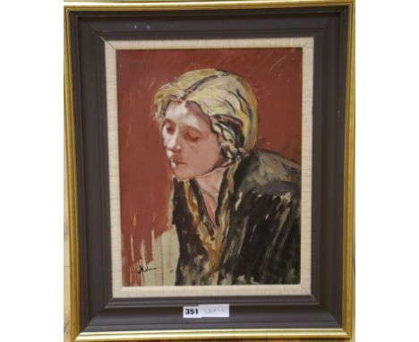 Paul Ayshford Lord Methuen (1886-1974) oil on board, Portrait of a young lady, signed, 40 x 30cm.