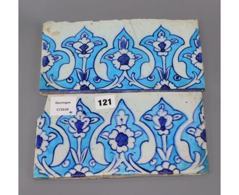 A pair of Safavid tile panels