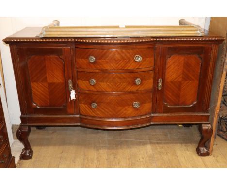 A Chippendale revival mahogany sideboard W.153cm