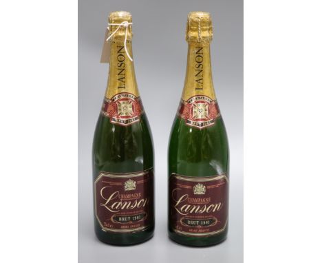 Two bottles of Lanson Red Label Vintage, 1981