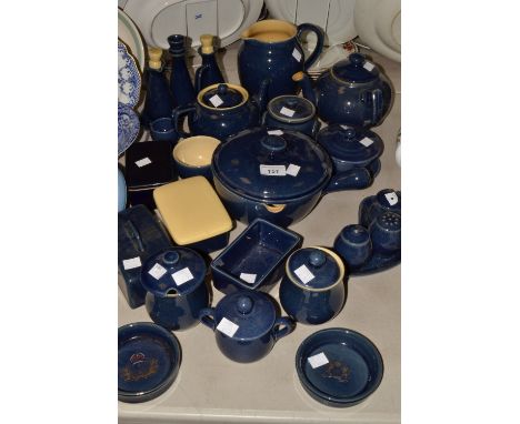 Denby - electric blue teapot, dinnerware ; etc