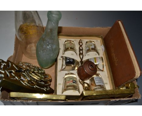 Boxes and Objects - a British Legion Flanders Remembrance Poppy, Nov 1921;  a Wirksworth Tuberculin Tested Milk bottle;  a se