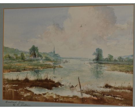 R. Crabtree (early 20th century)
Broadland Scene
signed, titled, watercolour, 28cm x 41cm