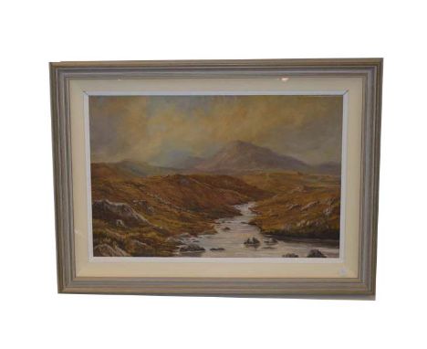 An Oil Painting 'River and Landscape' - K Breslin 