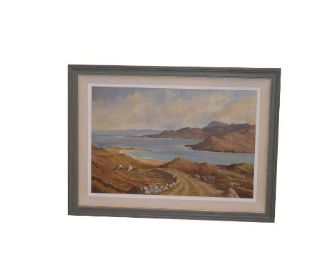 An Oil Painting 'River and Landscape' - K Breslin 
