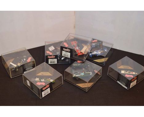 A Collection of Seven Die Cast Scale Model Racing Cars 