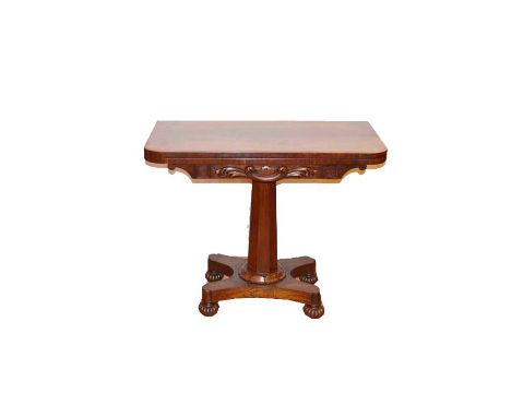 A Very Nice Mahogany Turn Over Leaf Card Table 