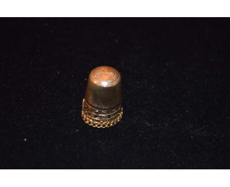A 9ct Gold Thimble, George Unite Birmingham 1901