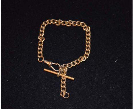 A Nice 9ct Gold Bangle and T Bar