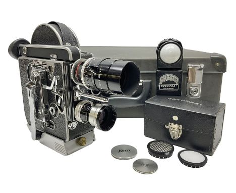 Bolex H16 Reflex camera body, serial no. 136928, with 'Macro-Switar 1:1.9 f=75mm' lens, serial no. 1131474, Switar H16 RX 1:1