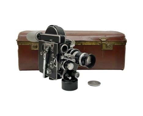 Paillard Bolex H8 RX cine camera body, serial no.195008, with 'Kern Paillard Vario Switar 36EE 1:1,9 f=8/36mm H8 RX' lens, se