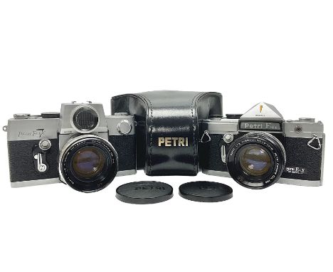 Petri Flex 7 camera body, serial no. 555698, with Perti C.C 1:1.8 f=55mm' lens, serial no. 78253, together with Petri Flex V2