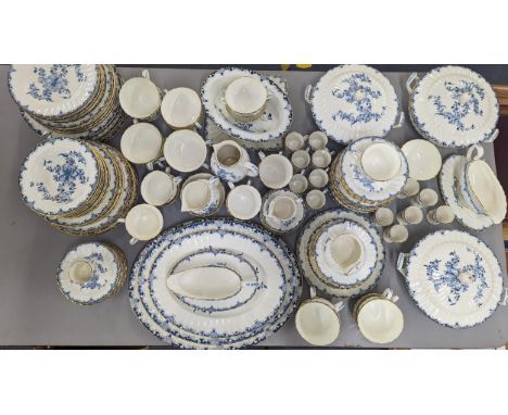 A Royal Worcester 'Mansfield' pattern part dinner service A/F, to include tea, coffee cups, plates, dishes, sauce boats, and 