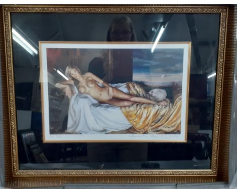 Christian Furr - a signed limited edition print of a lady posted on a chaise longue, entitled 'Venus', artists proof, 36cm x 