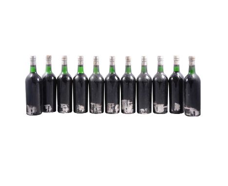 Berry Brothers & Rudd, believed Dows 1963 vintage port, no labels remaining, silver foil caps embossed with Berry Bros and Ro