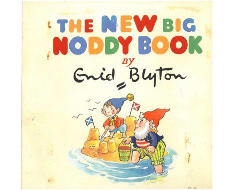 Peter Wienk, (Dutch, 1920-2010),  'The New Big Noddy Book by Enid Blyton',  pen and ink with watercolour, title page design, 