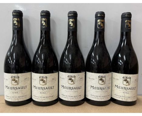 Ten bottles of vintage French wines:Ch de Haute-Serre 2004, Malbec, Cahors, x5Domaine Coche-Bizouard 2012, Meursault Rouge, x