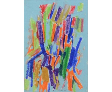 William Gear (Scottish, 1915-1997),Untitled abstract,mixed media on paper, signed and dated '83,38cm x 25cm.