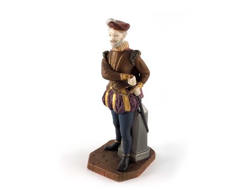 A Royal Worcester figure, Walter Raleigh, in a different colourway, impressed and puce marks, 786, S12, 16.5cm high