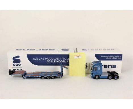 A boxed IMC models 1/50 scale Mercedes Arocs Streamspace 6x4 tractor unit in Sarens livery, together with a boxed K25 2X6 mod