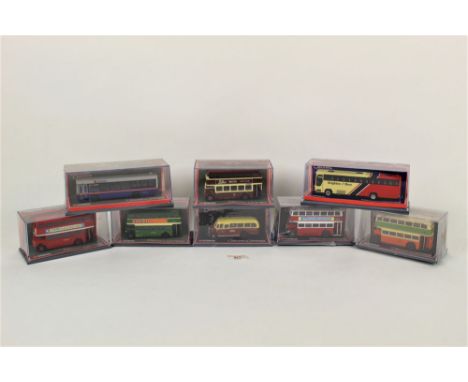A group of 8 boxed Corgi "The Original Omnibus Company" model buses 