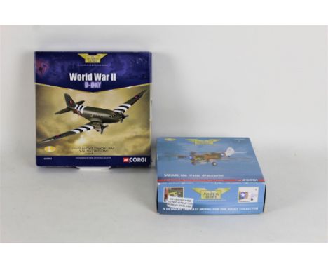 Two Corgi "The Aviation Archive" model sets, to comprise a "War in the Pacific New Guinea" P-40E Warhawk-"Typhoon McGoon", LT