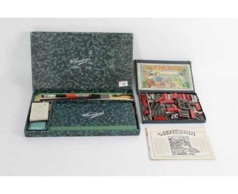 A vintage "The Econasign" stencil kit, together with a boxed Wenebrik construction architectural kit   