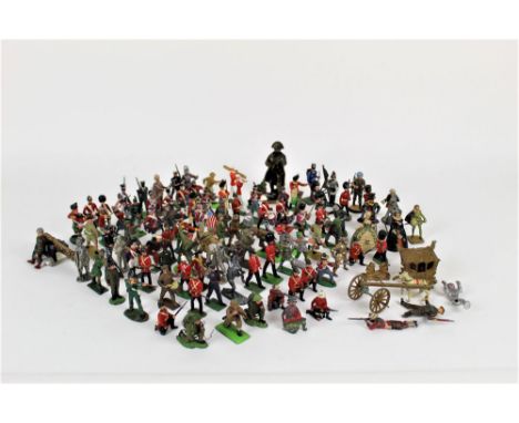 An assorted collection of metal model figures of soldiers and important historical figures, to include a 1/32 scale model of 