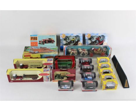 A box of model vehicles, of different ages and designs, to include Classix, Trackside, Lledo, a Corgi 1902 State Landau, a me