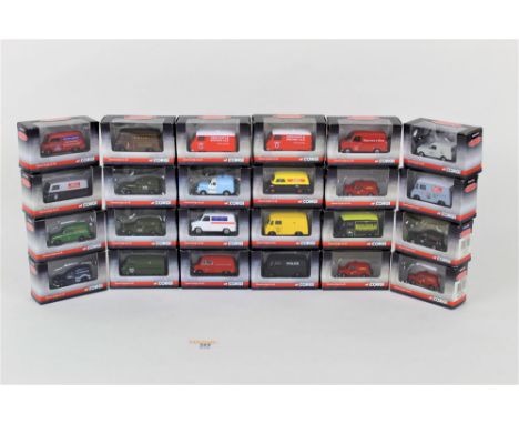 A group of 24 Corgi 1:76 scale Trackside model vehicles with boxes 