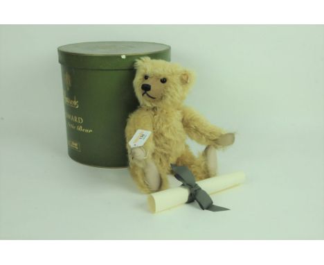 A Steiff Harrod's teddy bear, "Edward The Attic teddy bear", having blonde mohair covered body, working growler mechanism, me