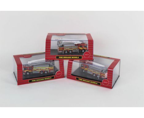 A group of three fire brigade models, 1:76 scale fire engines, to comprise two Strathclyde fire and rescue models and a Canol