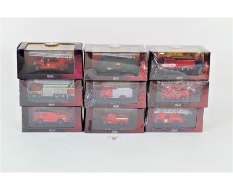 A group of 9 Atlas Editions fire engine models