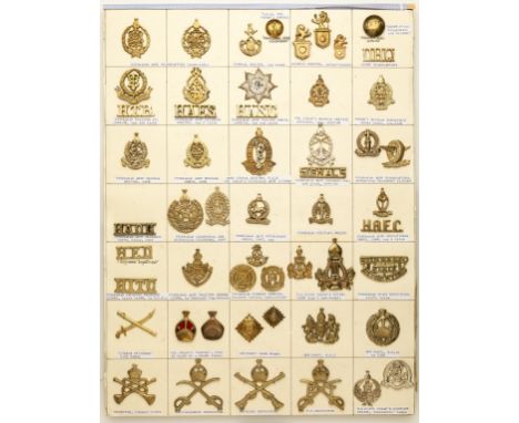 Insignia of the Hyderabad State Forces and Indian Army post Independence. A card bearing mainly post-1945 items of the Hydera