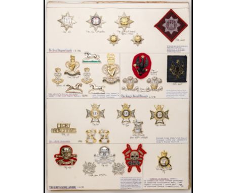 Insignia of British Cavalry Regiments post-1992 Cap and collar-badges of regiments formed by amalgamations in 1992: the Royal