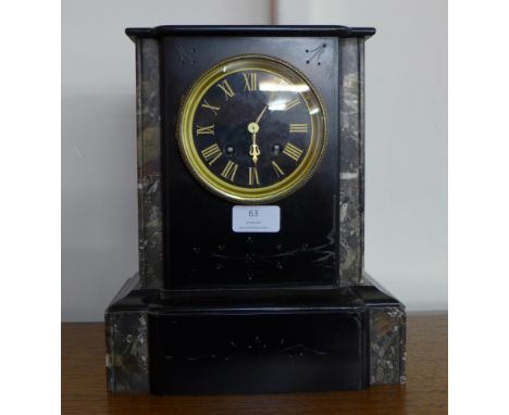 A 19th Century Belge noir mantel clock
